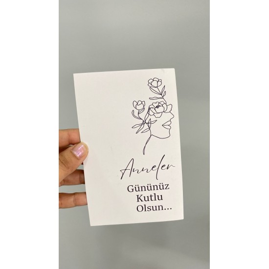 Anneler Günü Kartı 9,5x15 cm 49 Adet