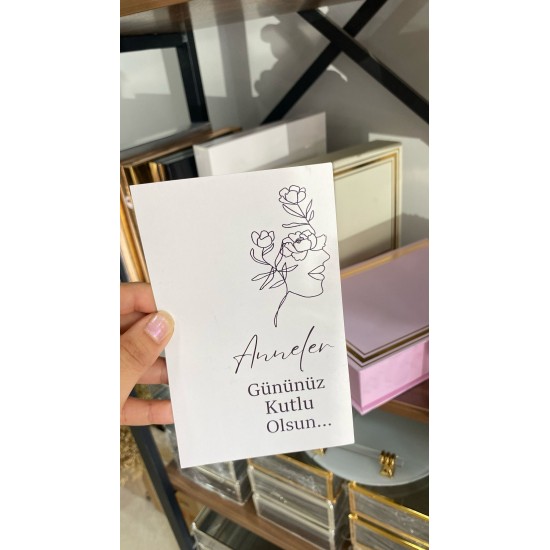 Anneler Günü Kartı 9,5x15 cm 49 Adet