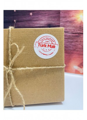 Yerli Sermaye Türk Malı Yazılı Yuvarlak Yapışkanlı Etiket 3x3 cm 150 Adet