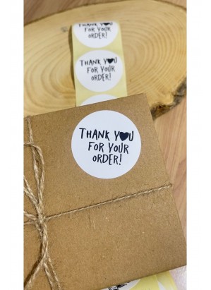 Thank You For Your Order Yuvarlak Yapışkanlı Etiket 4x4cm 120 Adet