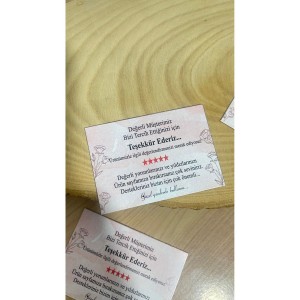 Eticaret Teşekkür Kartı 5x7 cm 100 Adet