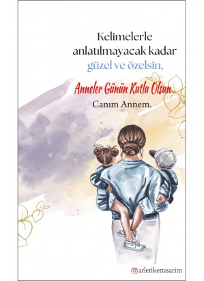 Anneler Günü Kartı 9x15 cm 200 Adet