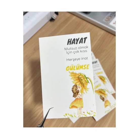 Motto Kart 8x12 cm 50 Adet