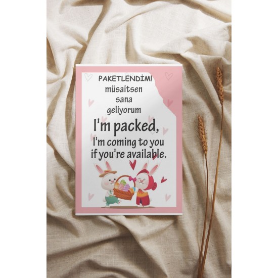 Teşekkür Kartı Türkçe ve İngilizce yazılı 5x8 cm 500 Adet