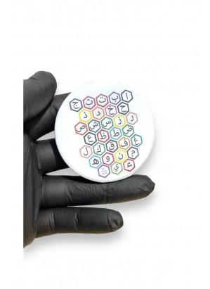 Arap Alfabesi Mıgnatıslı Buton Rozet 58mm Filtekeli 5 Adet