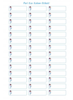 Peri Kızı Kalem Etiketi