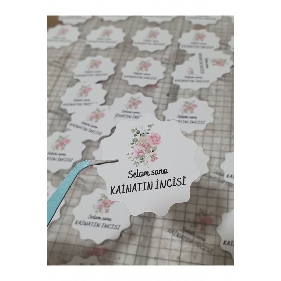 Sünnet etiket Kartı yapiskansiz 4x4 cm 100 Adet