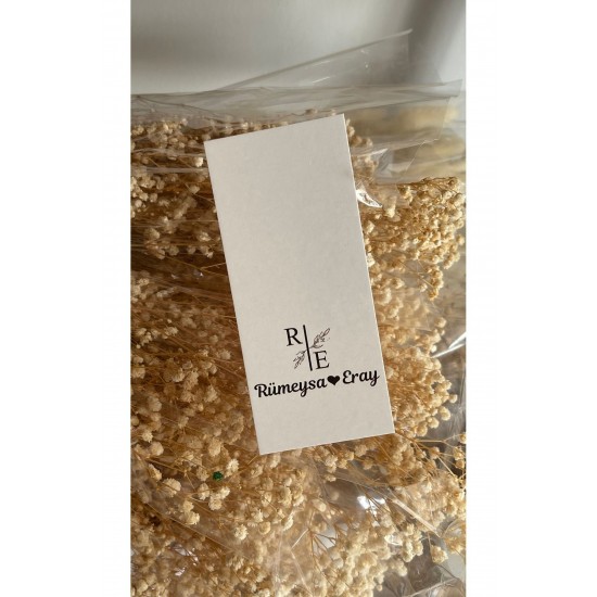 Masa Kartı kişiye özel 5x12 cm 105 Adet söz,kına,nişan,düğün organizasyon