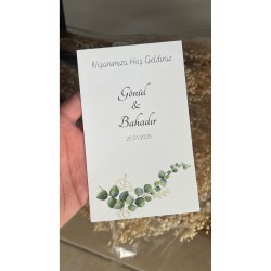 Nişanımıza Hoşgeldiniz Davetiyesi 9,5x15 Cm 49 Adet