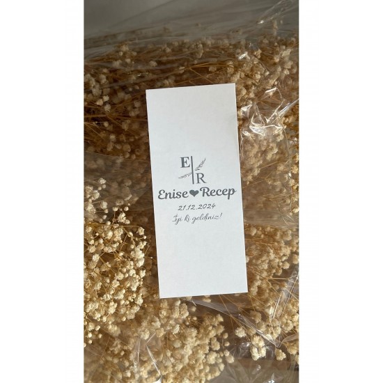 Nişan,nikah Masa Kartı Iyiki Geldiniz Yazılı 5x12 Cm 105 Adet -