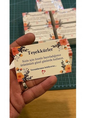 E-Ticaret Teşekkür Kartı 5x8 cm 100 Adet