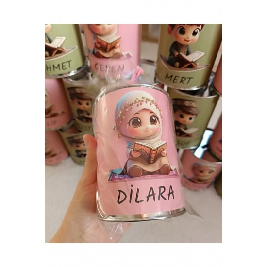 Kumbara Etiketi Pembe renk 12 Adet