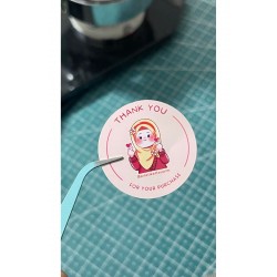 Thank you for your order yazılı Yuvarlak Yapışkanlı Etiket 4x4 cm 106 Adet