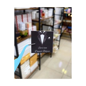 Damat Bohçası Etiketi Kare 4x4 cm 54 Adet - ARLetikettasarım