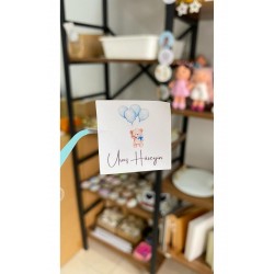 Yenidoğan Çikolata Etiketi Abalonlu Ayıcıklı 3,5x3,5 cm 70 Adet Kişiye Özel - ARLetikettasarım