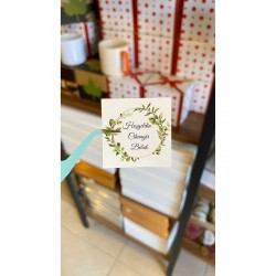 Yenidoğan Çikolata Etiketi 3,5x3,5 cm 70 Adet Kişiye Özel - ARLetikettasarım