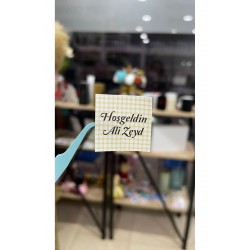 Yenidoğan Çikolata Etiketi 3,5x3,5 cm 70 Adet Kişiye Özel - ARLetikettasarım