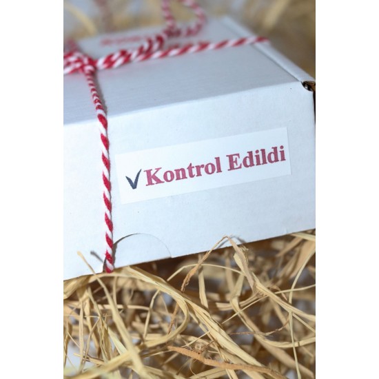 Kontrol Edildi Yapışkanlı Sticker Etiket 100 Adet