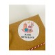 Made With Love Yapışkanlı Sticker 4x4 Cm 96 Adet