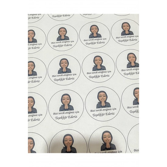 Yuvarlak Sticker Etiket 4x4 Cm 96 Adet