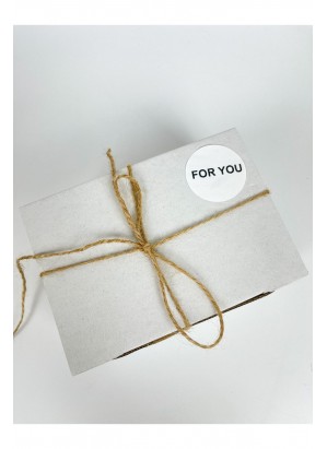 For You Siyah Yazılı 4 Cm Yuvarlak Yapışkanlı Sticker Etiket 120 Adet