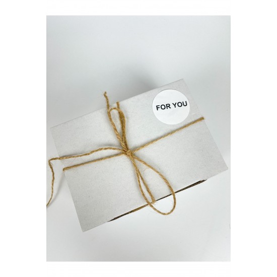 For You Siyah Yazılı 4 Cm Yuvarlak Yapışkanlı Sticker Etiket 120 Adet