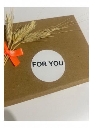 For You Siyah Yazılı Yuvarlak yapışkanlı etiket 3x3 cm 150 adet